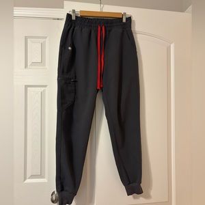 Figs High Waisted Zamora Joggers scrub pants - small petite charcoal